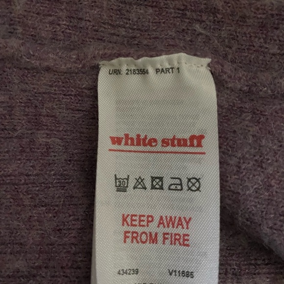 Merino Wool Blend Open Drape Cardigan Sweater OS Purple Lavender Big Pockets - Picture 3 of 7